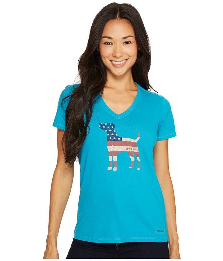 Life Is Good - Dog Flag Crusher Vee