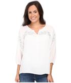 Roper - 0503 Rayon Peasant Blouse W/ Lace Trim