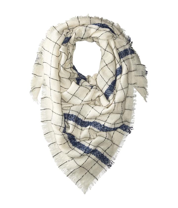 Hat Attack - Windowpane Scarf With Border Stripe