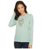 Life Is Good - Peace Cat Dog Long Sleeve Crusher Tee