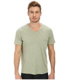 7 For All Mankind Short Sleeve Raw V-neck