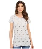 Dylan By True Grit - California Bear Heather Tee Short Sleeve Button Henley