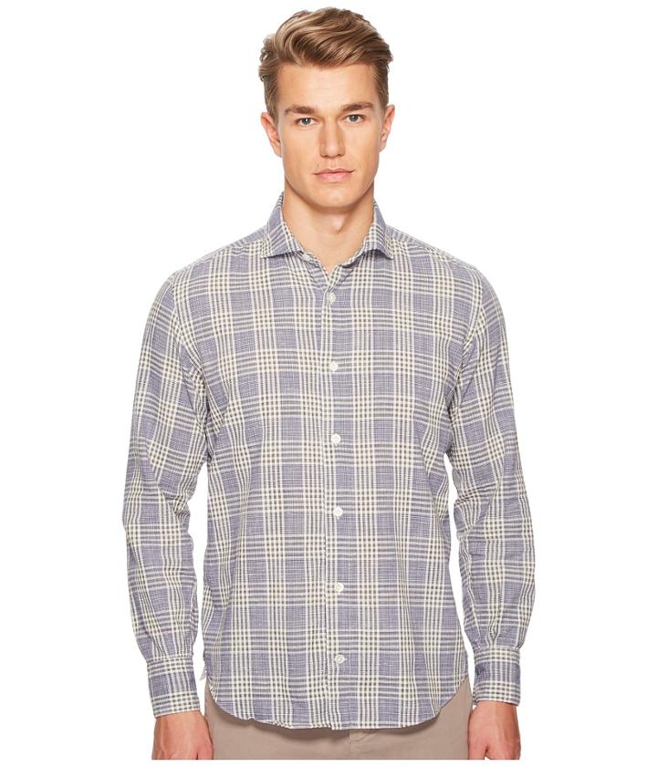 Eleventy - Plaid Spread Collar Shirt