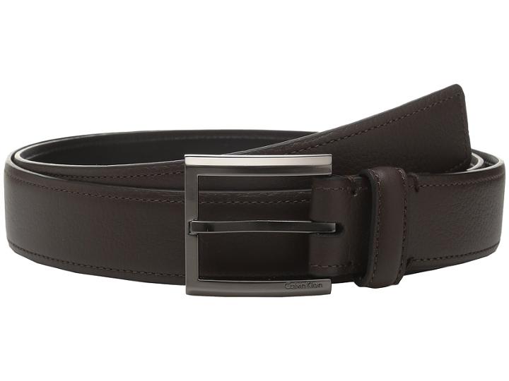 Calvin Klein - 35mm Feather Edge Belt With Stitched Edge
