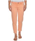Liverpool - Riley Relaxed Crop In Stretch Peached Twill In Peach Pink