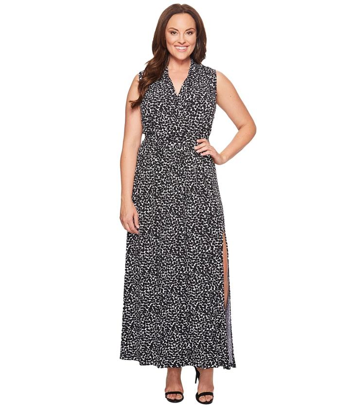 Michael Michael Kors - Plus Size Mini Finy Slit Maxi Dress