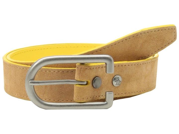 Original Penguin Solid Suede Leather Belt