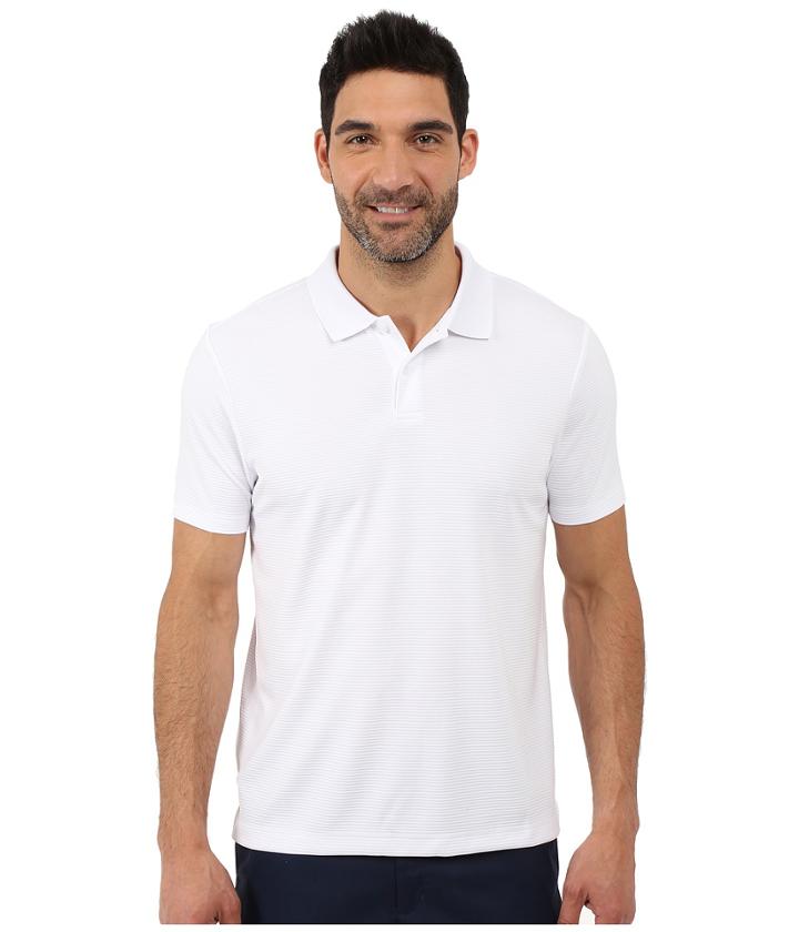 Perry Ellis - Two-button Stripe Texture Polo