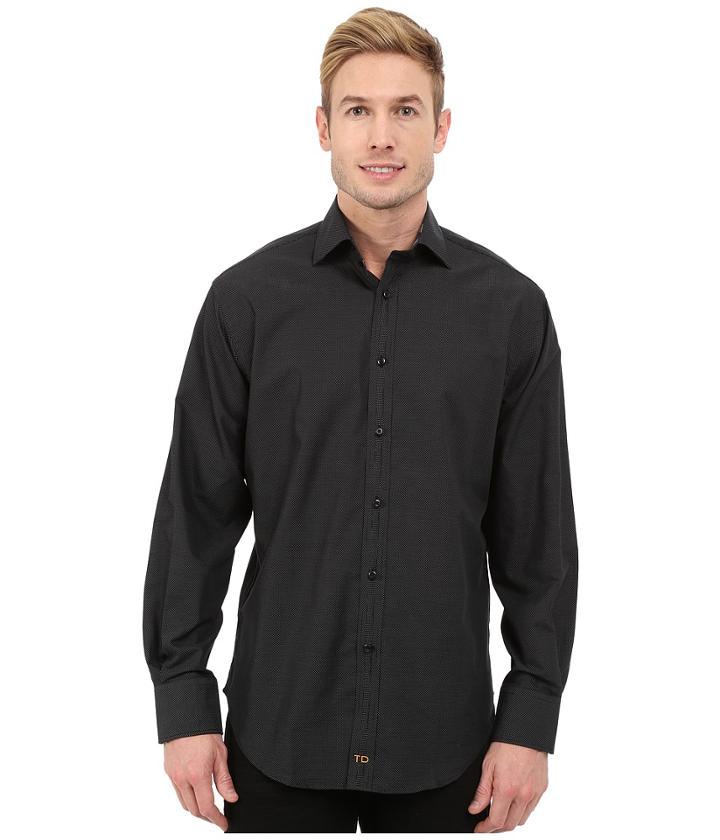 Thomas Dean &amp; Co. - Long Sleeve Woven W/ Fil Coupe Dot