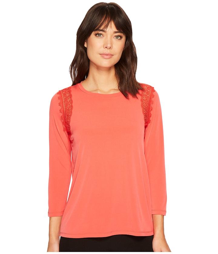 Ivanka Trump - Matte Jersey Lace Arm Hole Top