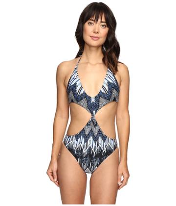 Red Carter - Indigo Blues Twist Front Monokini One-piece