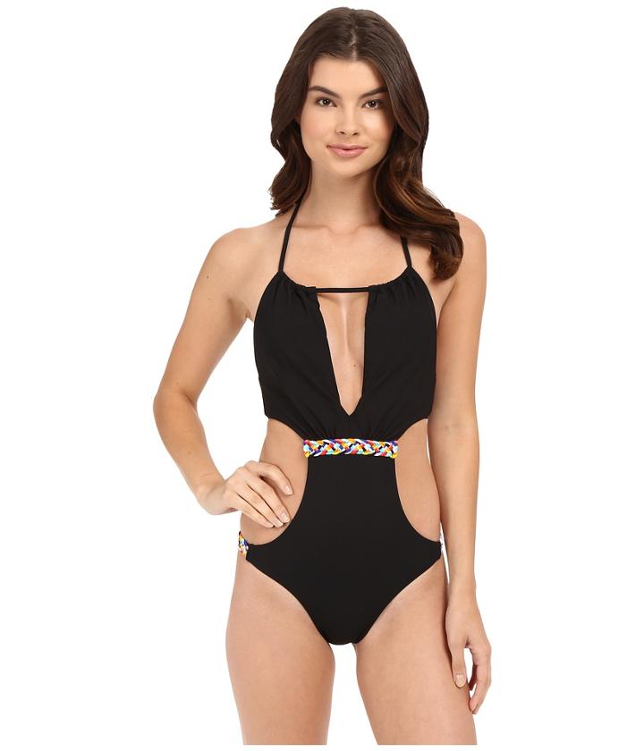 Red Carter - Braided High Neck Monokini One-piece