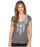 Roper - 0428 Heather Jersey Split Neck Tee