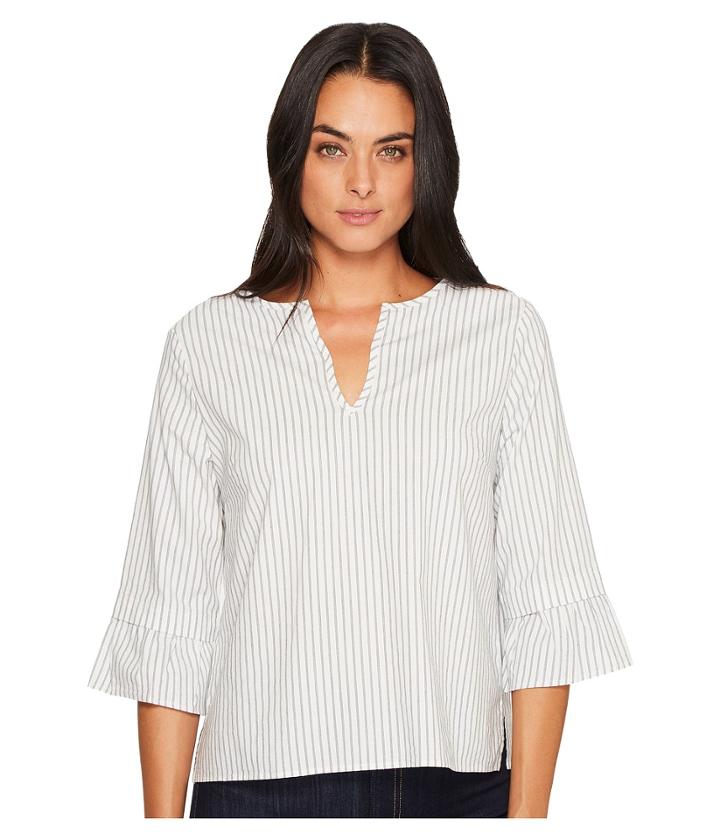Michael Stars - Fletcher Stripe V-neck Ruffle Sleeve Top