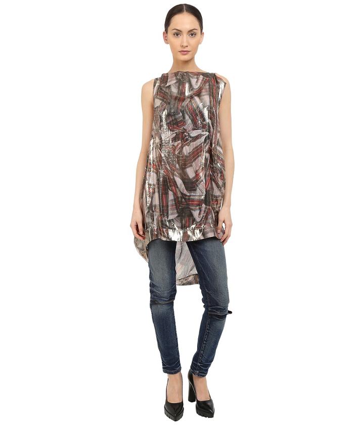 Vivienne Westwood - Wraped Tartan Lurex Fatima Top