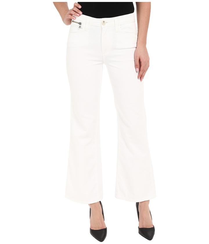 Paige - Classic Milo Cropped Flare In Optic White