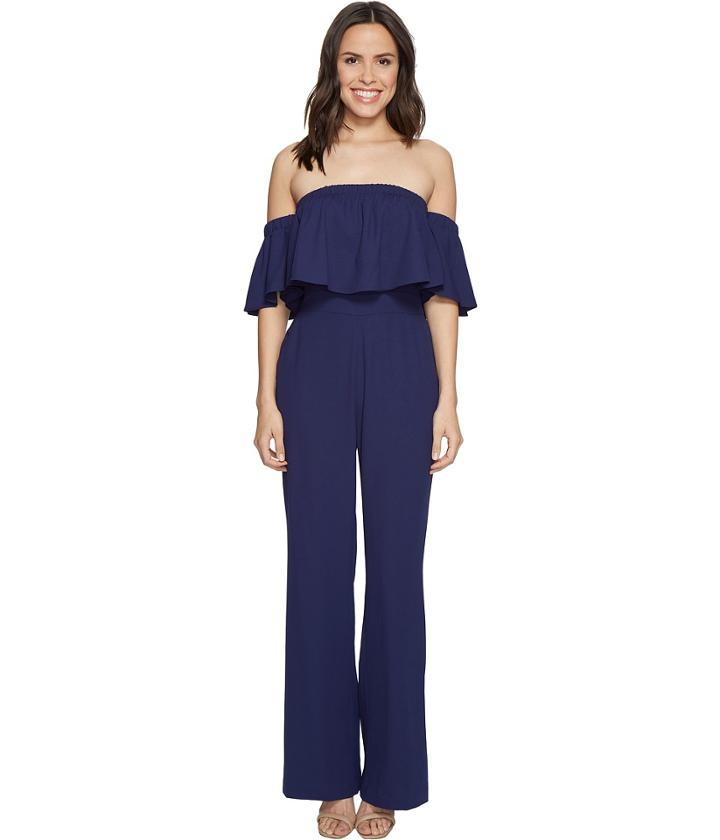 Vince Camuto - Crepe Off The Shoulder Jumpsuit