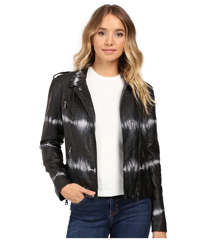Brigitte Bailey - Skylar Faux Leather Tie-dye Jacket