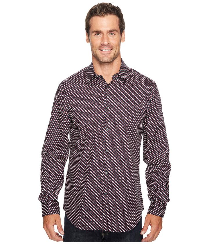 Perry Ellis - Optical Mini-ribbon Stripe Shirt