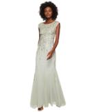 Adrianna Papell - Cap Sleeve Fully Beaded Mob Gown