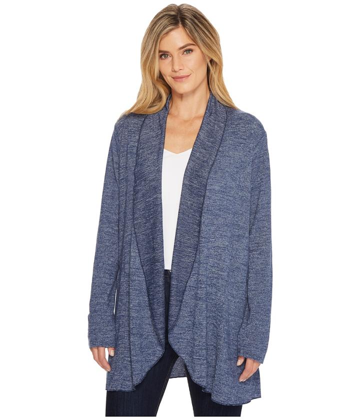 Mod-o-doc - Lightweight Heather Sweater Knit Princess Seamed Cardigan