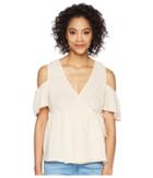 Lucky Brand - Cold Shoulder Gauze Top