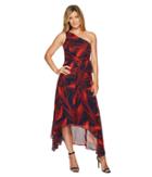 Vince Camuto - Printed Chiffon One Shoulder Dress