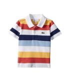 Lacoste Kids - Short Sleeve Multicolor Striped Pique Polo