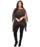 Vince Camuto Specialty Size - Plus Size Deco Highlights Panel Print Poncho