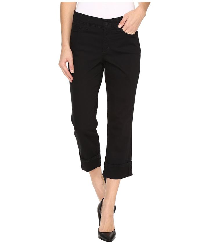 Nydj - Dayla Wide Cuff Capris In Black