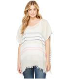 Dylan By True Grit - Capri Linen Stripe Poncho