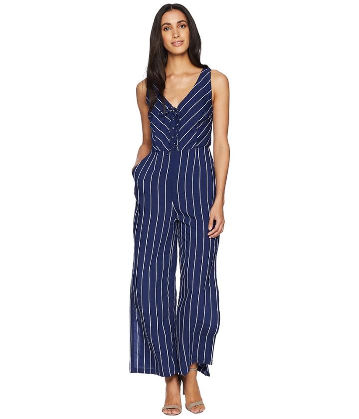 Bb Dakota - Scout Embroidered Pinstripe Jumpsuit