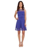 Jack By Bb Dakota - Naomi Ponte And Mesh Fit And Flare Dress