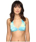 Lauren Ralph Lauren - Ocean Tie-dye Ring Front Halter W/ Removable Cup