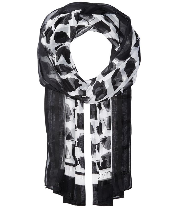 Calvin Klein - Painted Dot Chiffon Scarf