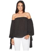 Vince Camuto - Poetic Dots Bubble Sleeve Off Shoulder Blouse