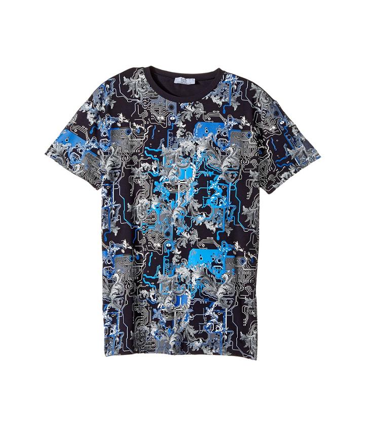 Versace Kids - Short Sleeve Barocco Circuit Graphic T-shirt