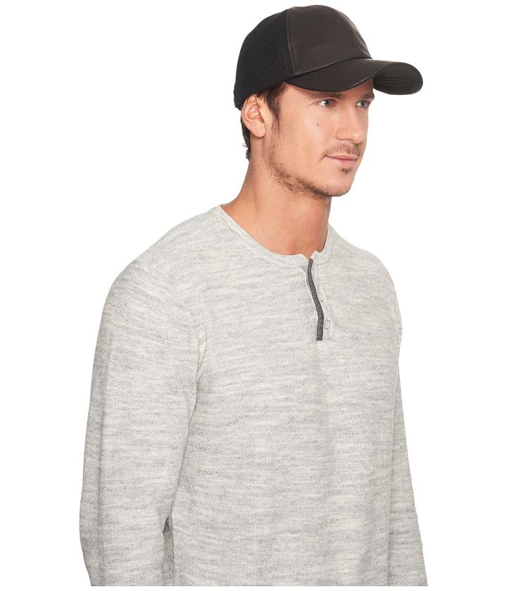 Ugg - Wool Leather Baseball Hat