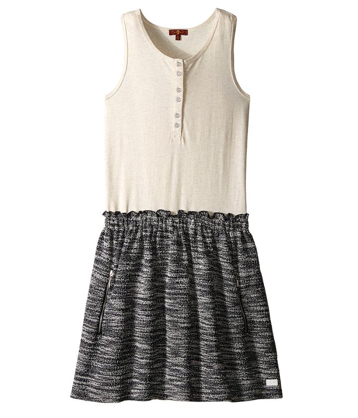 7 For All Mankind Kids - Slub Jersey Henley Tank Dress