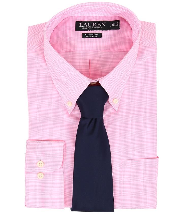 Lauren Ralph Lauren - Ni Poplin Check Stretch Classic Button Down Pocket Shirt