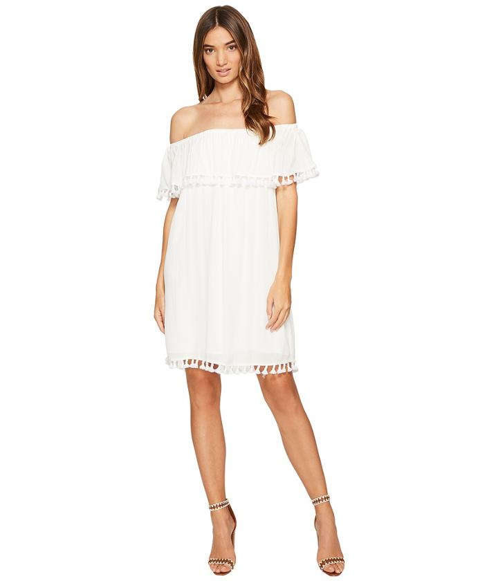 1.state - Strapless Ruffle Top Dress W/ Tassels