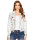 Blank Nyc - Floral Embroidered Denim Studded Jacket In Sitting Pretty