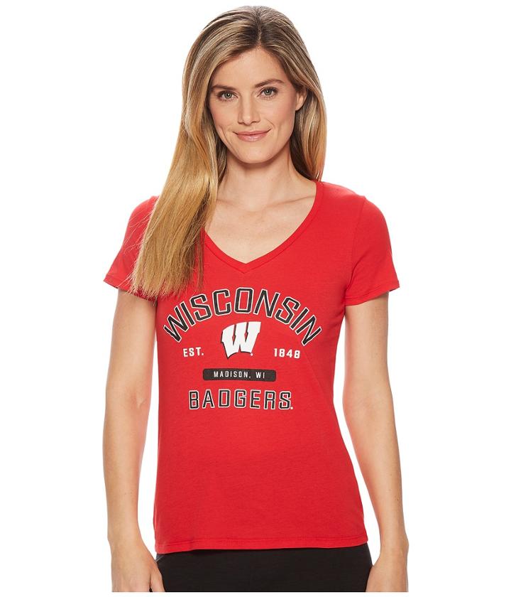 Champion College - Wisconsin Badgers University V-neck Tee