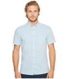 Ben Sherman - Short Sleeve Mod Plain/linen Summer Shirt