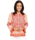 Vince Camuto - Bell Sleeve Delicate Maze Panel Blouse