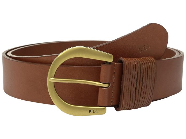 Lauren Ralph Lauren - 1 1/2 London Wire Buckle On Veg Leather With Multi-strand Keeper