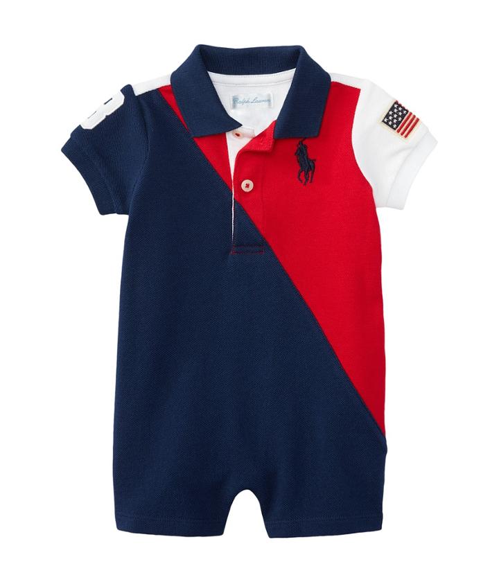 Ralph Lauren Baby - Banner Polo One-piece Shortalls