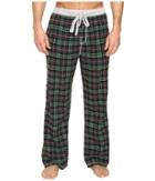 True Grit - Vintage Flannel Bowery Check Flannel Pants With Heather Knit Trim