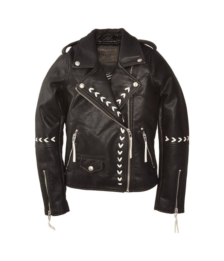 Blank Nyc Kids - Vegan Leather Moto Jacket With Lacing Detail In Second Chances