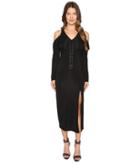 Yigal Azrou  L - Lacing Detail Matt Jersey Dress